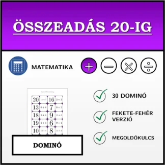 Dominó: Összeadás 20-ig
