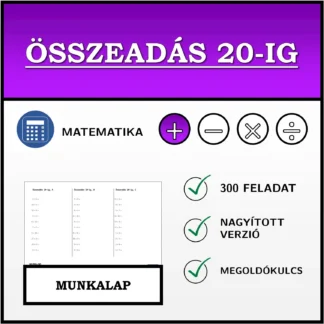 Munkalap: Összeadás 20-ig