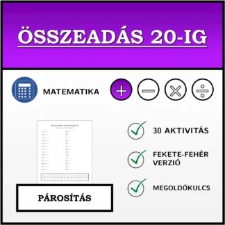 Párosító feladat: Összeadás 20-ig