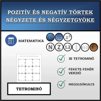Tetrominó: Pozitív és negatív törtek négyzete és négyzetgyöke
