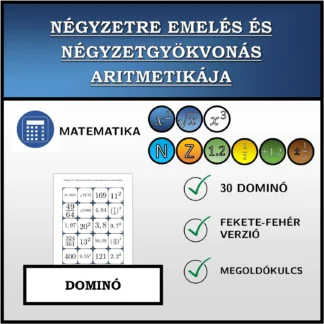 Dominó: Négyzetre emelés és négyzetgyökvonás aritmetikája