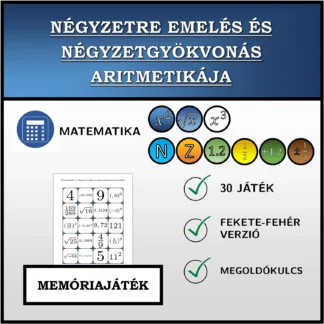 Memóriajáték: Négyzetre emelés és négyzetgyökvonás aritmetikája