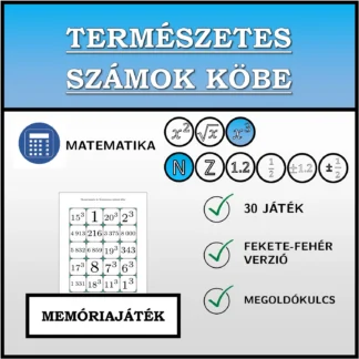 Memóriajáték: Természetes számok köbe