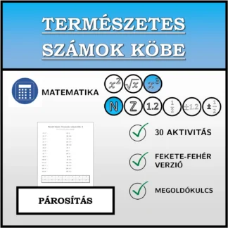 Párosító feladat: Természetes számok köbe
