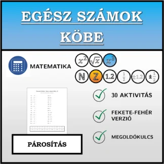 Párosító feladat: Egész számok köbe