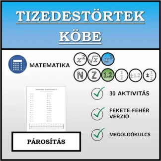 Párosító feladat: Tizedestörtek köbe