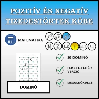 Dominó: Pozitív és negatív tizedestörtek köbe