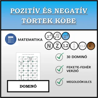 Dominó: Pozitív és negatív törtek köbe