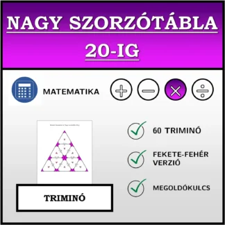 Triminó: Nagy szorzótábla 20-ig