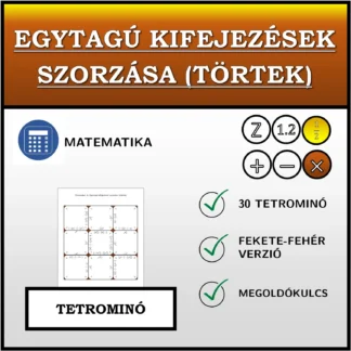 Tetrominó: Egytagú kifejezések szorzása (törtek)