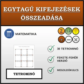 Tetrominó: Egytagú kifejezések összeadása