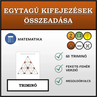 Triminó: Egytagú kifejezések összeadása