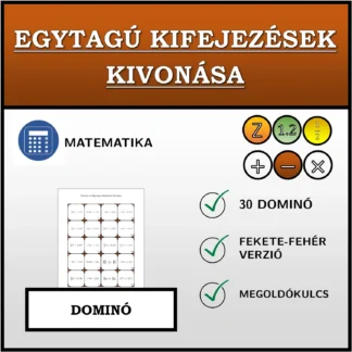 Dominó: Egytagú kifejezések kivonása