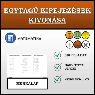 Munkalap: Egytagú kifejezések kivonása