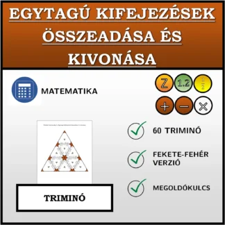 Triminó: Egytagú kifejezések összeadása és kivonása
