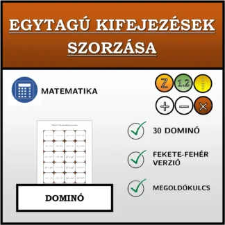 Dominó: Egytagú kifejezések szorzása