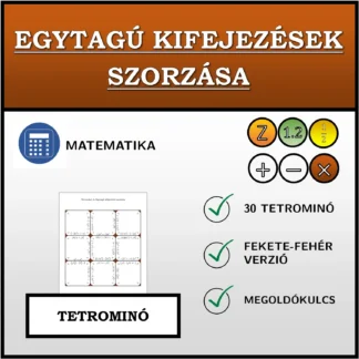 Tetrominó: Egytagú kifejezések szorzása