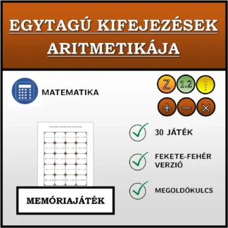 Memóriajáték: Egytagú kifejezések aritmetikája