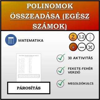 Párosító feladat: Polinomok összeadása (egész számok)