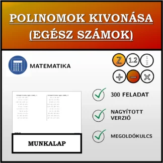 Munkalap: Polinomok kivonása (egész számok)