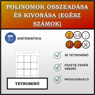 Tetrominó: Polinomok összeadása és kivonása (egész számok)