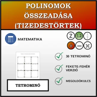 Tetrominó: Polinomok összeadása (tizedestörtek)