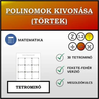 Tetrominó: Polinomok kivonása (törtek)