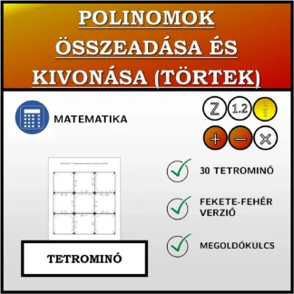 Tetrominó: Polinomok összeadása és kivonása (törtek)