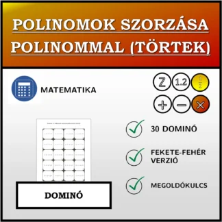 Dominó: Polinomok szorzása polinommal (törtek)