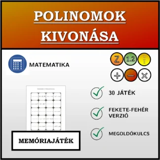 Memóriajáték: Polinomok kivonása