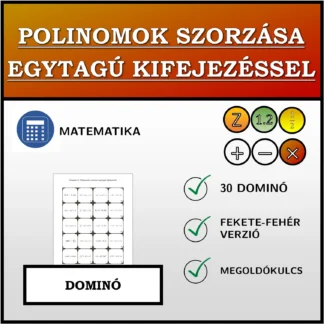 Dominó: Polinomok szorzása egytagú kifejezéssel
