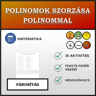 Párosító feladat: Polinomok szorzása polinommal