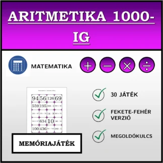 Memóriajáték: Aritmetika 1000-ig