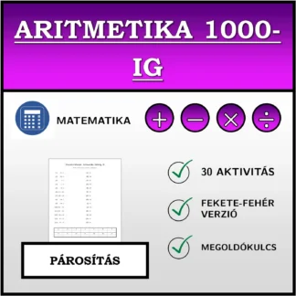 Párosító feladat: Aritmetika 1000-ig