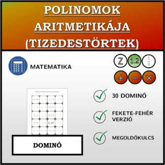 Dominó: Polinomok aritmetikája (tizedestörtek)