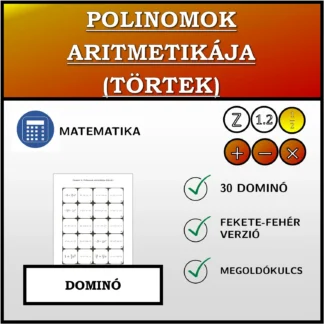 Dominó: Polinomok aritmetikája (törtek)