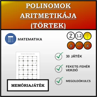 Memóriajáték: Polinomok aritmetikája (törtek)