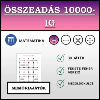 Memóriajáték: Összeadás 10000-ig