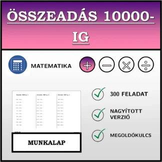 Munkalap: Összeadás 10000-ig
