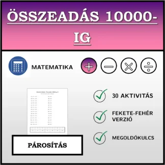 Párosító feladat: Összeadás 10000-ig