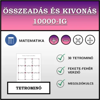 Tetrominó: Összeadás és kivonás 10000-ig