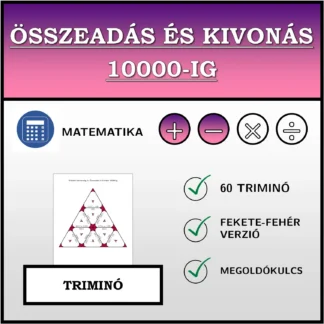 Triminó: Összeadás és kivonás 10000-ig