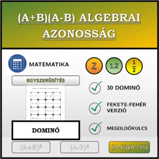 Dominó: (A+B)(A-B) algebrai azonosság, egyszerűsítés