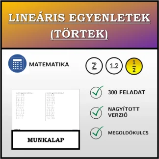 Munkalap: Lineáris egyenletek (törtek)