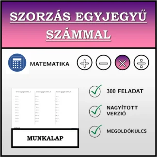 Munkalap: Szorzás egyjegyű számmal