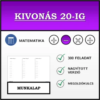 Munkalap: Kivonás 20-ig
