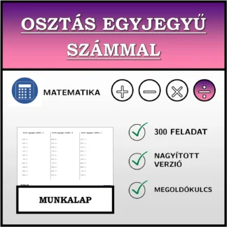 Munkalap: Osztás egyjegyű számmal
