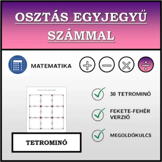 Tetrominó: Osztás egyjegyű számmal