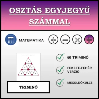 Triminó: Osztás egyjegyű számmal