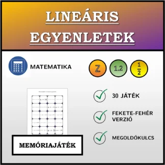 Memóriajáték: Lineáris egyenletek